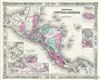1864 Johnson Map of Central America