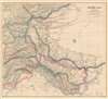 1878 Turner Map of Xinjiang China during the Dungan Revolt