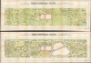 1856 Viele Plan or Map of Central Park (first map of Central Park, 2 pieces)