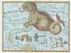 1801 Bode Celestial Chart or Start Map of Cetus Constellation (Sea Monster) (elephant folio)