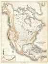 1884 Sargent Forestry Map of North America Depicting Cypress Trees