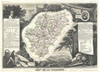 1852 Levasseur Map of the Department La Charente, France (Cognac and Pineau Wine Region)