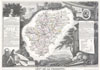 1847 Levasseur Map of Dept. del la Charente, France