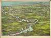 1907 Walker Map and Bird's-Eye View of the Charles River, Massachusetts
