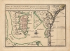 1753 Juan de la Cruz Map of Charleston and Charleston Harbor, South Carolina