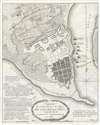 1787 Picquet Map of Charleston illustrating the Siege of Charleston