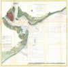 1866 U.S. Coast Survey Nautical Chart of Charleston Harbor, South Carolina