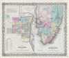 1856 Colton Plan or Map of Savannah, Georgia and Charleston, South Carolina