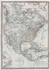 1818 Franz Pluth Map of North America w/ interesting Transmississippi