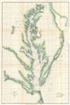 1860 U.S. Coast Survey Map of the Chesapeake Bay and Delaware Bay