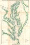 1871 U.S. Coast Survey Map of the Chesapeake and Delware Bay Region