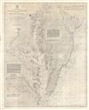 1882 U.S. Coast Survey Map of the Chesapeake Bay and Delaware Bay (Virginia, Delaware, Maryland)