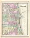 1890 Mitchell Plan or Map of Chicago, Illinois