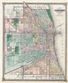 1872 Warner and Beers Map of Chicago