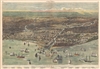 1871 Map or Bird's Eye View of Chicago before the Great Fire
