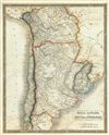 1835 Hall Map of Chile, Argentina and Bolivia