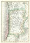 1851 Black Map of Chile, La Plata (Argentine Republic) and Bolivia