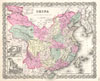 1855 Colton Map of China, Taiwan, and Korea