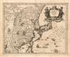 1646 Merian Map of China, Korea, and Japan