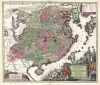 1736 Seutter Map of China and Korea