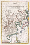 1780 Raynal and Bonne Map of China, Korea, and Japan
