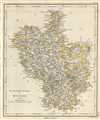 1854 Pharoah Map of the Chitaldroog Division of Mysore, Karnataka, India