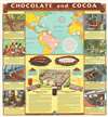 1953 Hershey Chocolate Corporation Map of World Cacao Suppliers