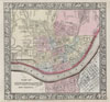 1864 Mitchell Map of Cincinnati, Ohio