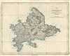 1854 Pharoah and Company Map of the Khammam District of Telangana, India