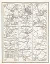 1835 Bradford Map or Plan of the Principal Cities in the United States
