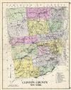 1912 Century Map of Clinton County, New York