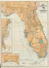 The Clyde Steamship Co. Map of Florida Showing Routes and Railroad Connections. - Main View Thumbnail