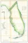 1860 U. S. Coast Survey Chart or Map of Florida