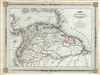 1852 Duvotenay Map of Colombia and Guyana