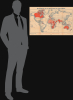 1942 WWII German Propaganda Map of the World: Allies' Colonial Empires