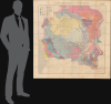1930 Fourmarier Geological Wall Map of the Belgian Congo