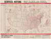 1944 Army Map Service Map of Congressional Districts in the United States