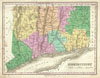 1827 Finley Map of Connecticut