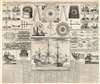 1720 Chatelain Chart of Ships, Ship Construction, and Naval Instruments