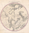 1856 Burritt / Huntington Map of the Stars & Constellations of the Southern Hemisphere