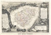 1852 Levasseur Map of the Department Correze, France (Straw Wine Region)