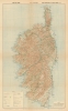 1933 Service Géographique de l'Armée Topographic and Historical Map of Corsica