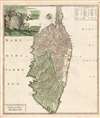 1735 Homann Heirs Map of Corsica During its Revolution