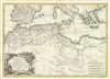 1778 Bonne Map of the Mediterranean and the Maghreb or Barbary Coast