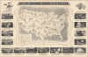 1946 Cluett, Peabody Pictorial Cotton Map of the United States of America