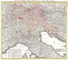 1720 Homann Map of Northern Italy 'Danubii Fluminis'