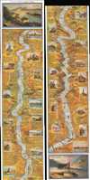 1960 Hoursch and Bechstedt Panorama Map of the Course of the Rhine River