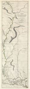 1775 Sayer and Ross Map of the Mississippi River from the Gulf of Mexico to Fort Chartres