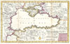 1747 Ratelband Map of the Black Sea, Crimea, and Northern Turkey