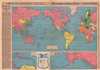 1942 Minneapols Tribune Map of the World at War During World War II